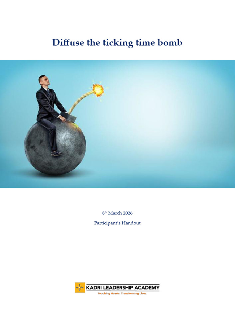 Diffuse The Ticking Time Bomb - Handouts | PDF