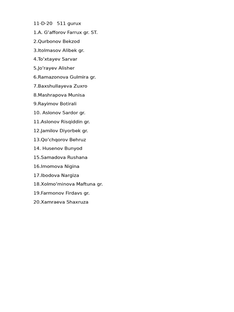 511 Guruh | PDF
