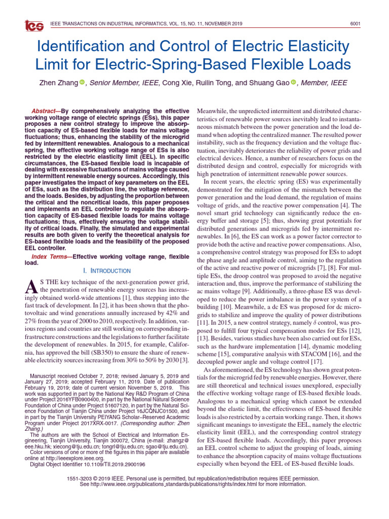 Identification and Control of Electric Elasticity Limit For Electric ...
