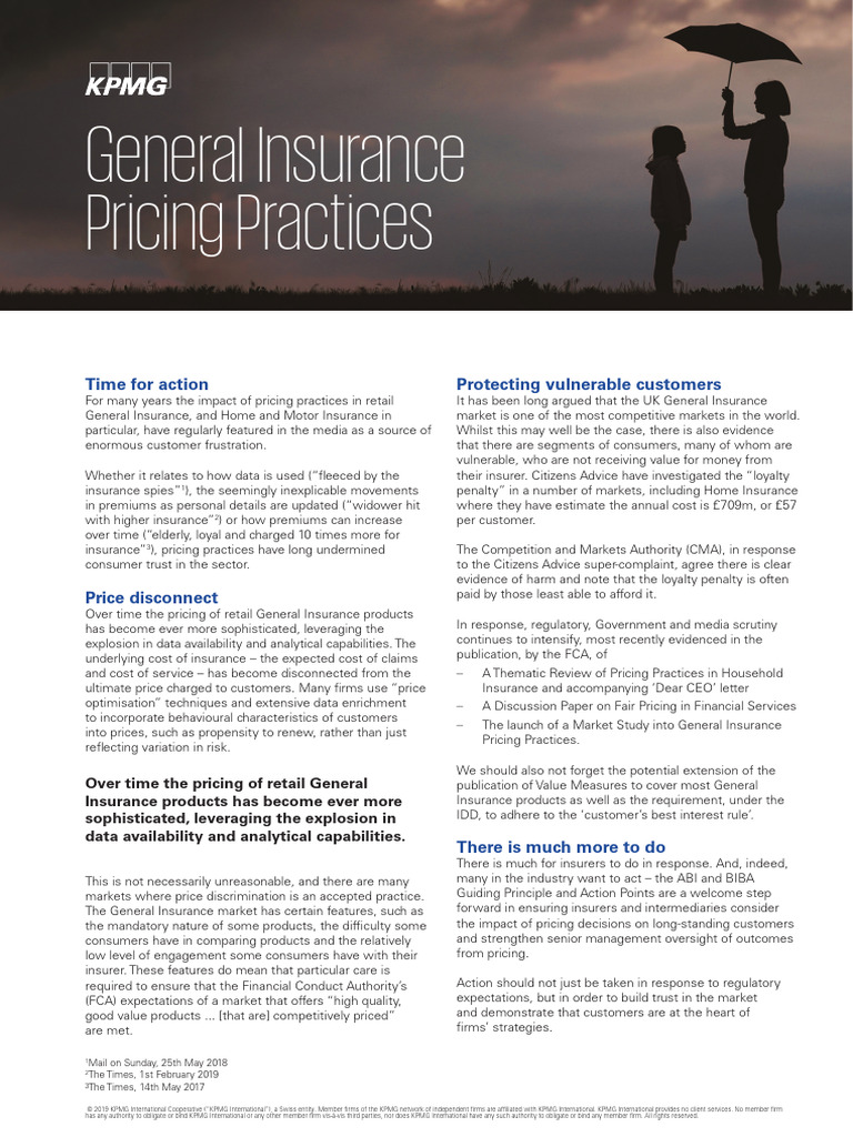 General Insurance Pricing Practices | PDF | Pricing | Insurance