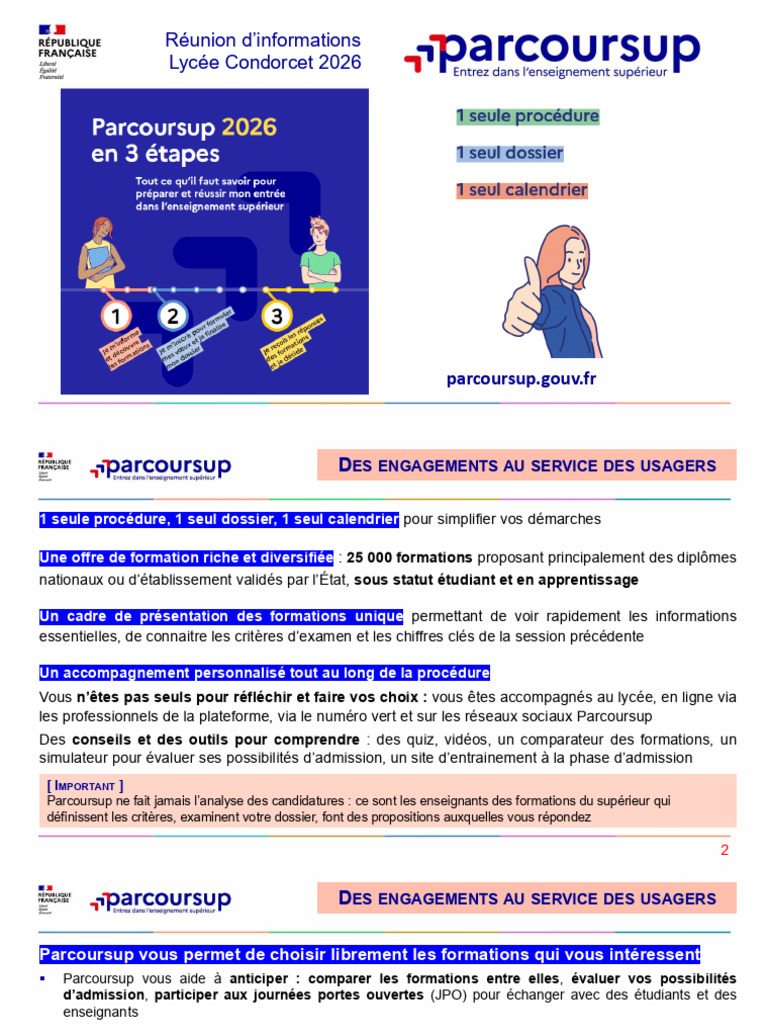 Parcoursup-2026 - Lycée Condorcet Méru | PDF | Niveaux d'enseignement