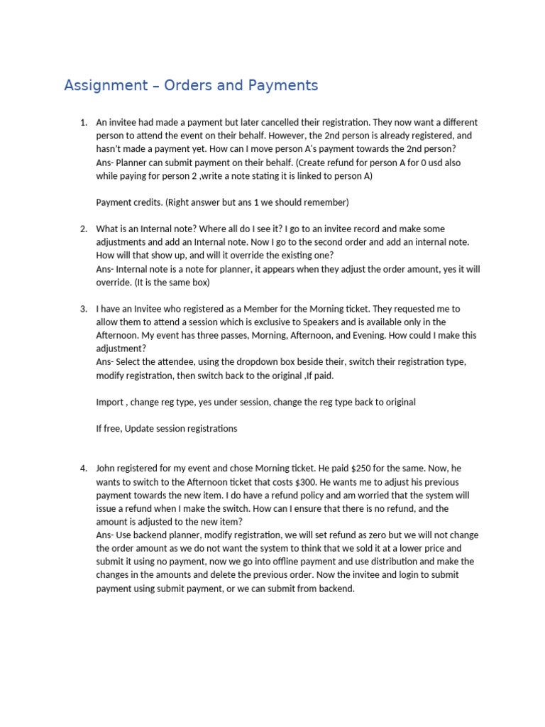 Assignment - Orders and Payments | PDF | Credit Card | Payments