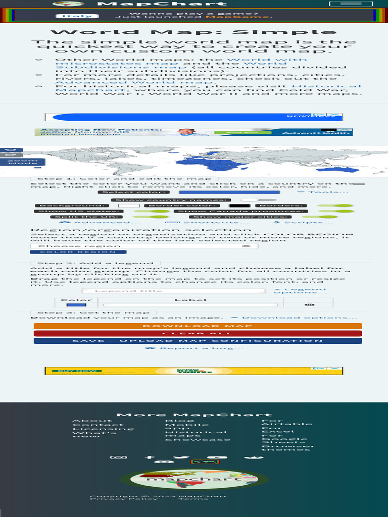 World Map - Simple MapChart | PDF