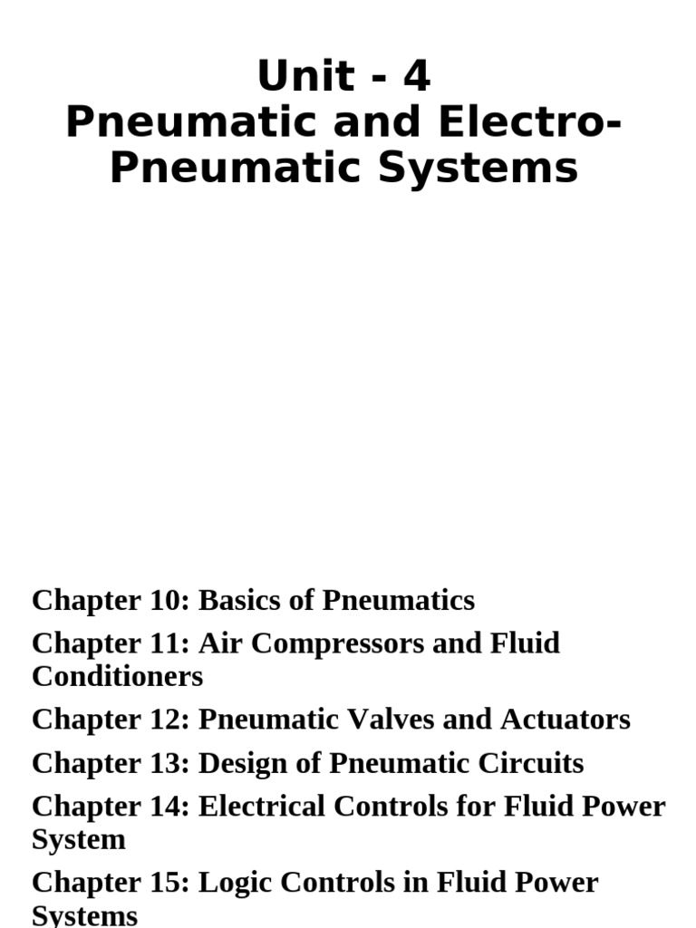 UNIT-4 - Basic of Pneumatics | PDF