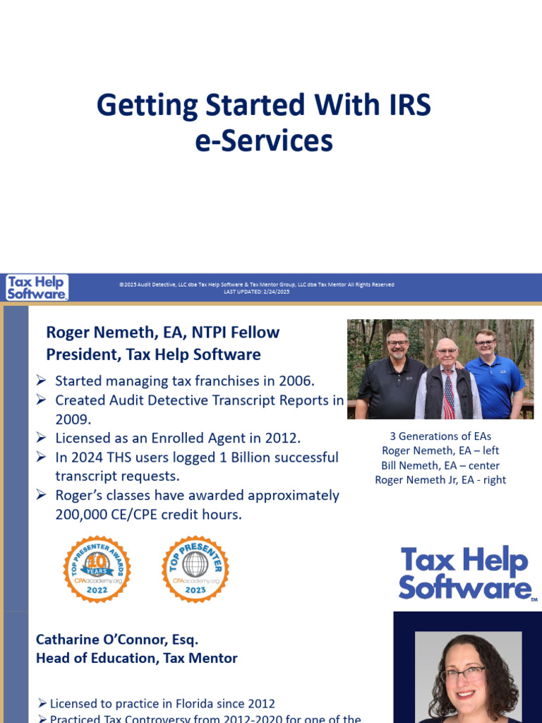 TaxMentor GettingStartedwithe-Services | PDF | Internal Revenue Service ...