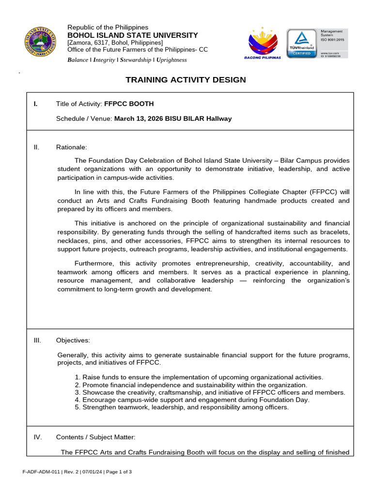 Activity-Design-Skills-and-Contest 2026 | PDF | Economies | Business