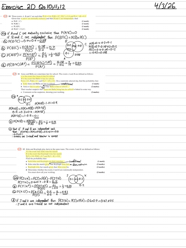 Math Work 4 - 3 - 26 | PDF