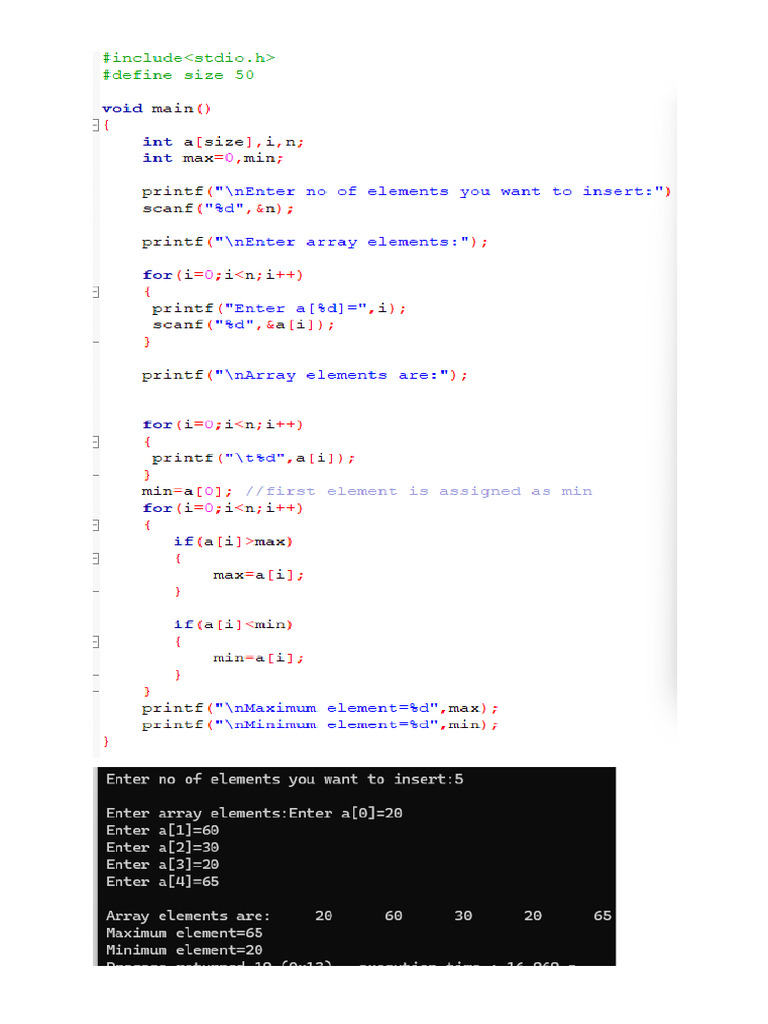 PPS LAB Array Programs | PDF