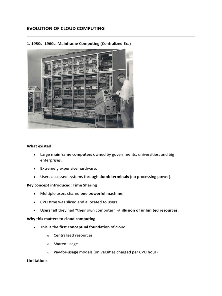 1-Evolution of Cloud Computing | PDF | Virtual Machine | Cloud Computing