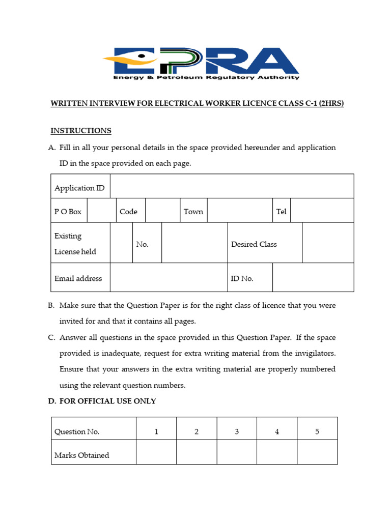 Class C-1 Written Exam June 2025 | PDF | Ac Power | Electrical ...