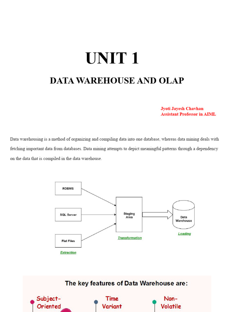 Updated_ UNIT 1 | PDF | Data Warehouse | Databases