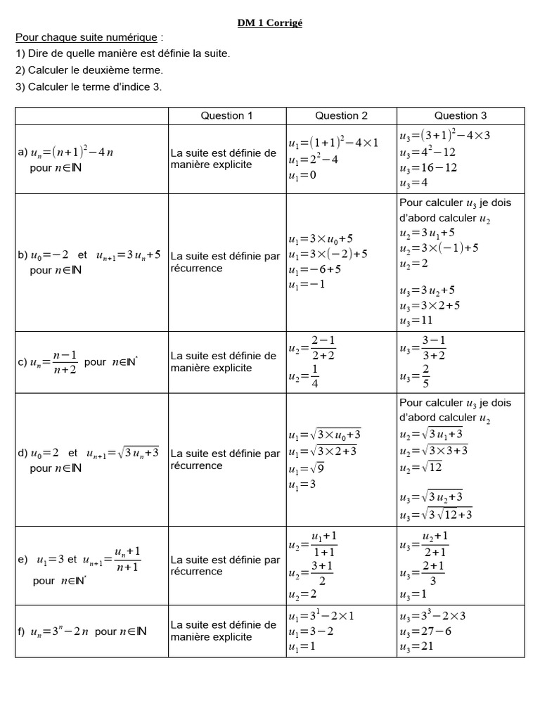DM 1 Corrige | PDF