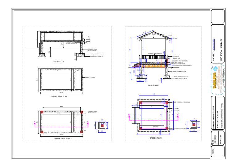 Section Aa': Mangalor Tiles M.S Pipe | PDF | Components | Structural ...