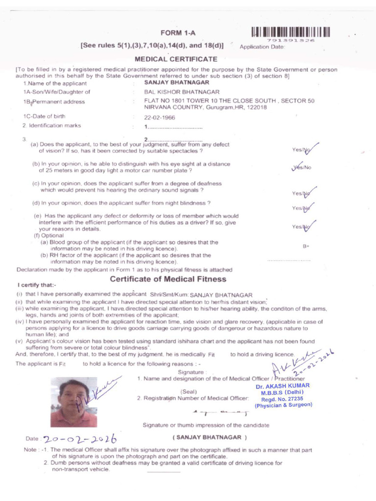 Form 1 A | PDF