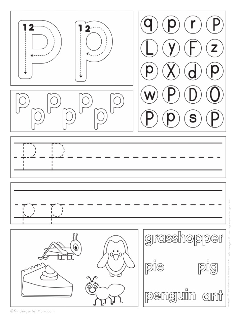 Alphabet Worksheet P 1 | PDF