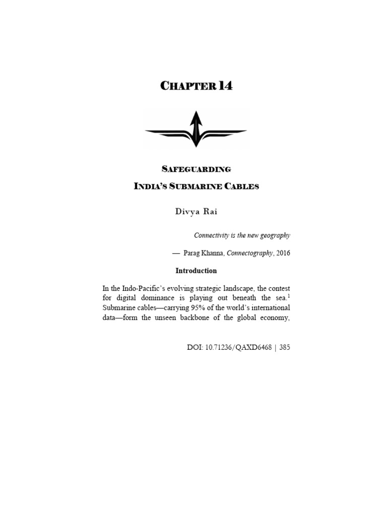 CH 14 Safeguarding Indias Submarine Cables RAI 10.71236QAXD6468 | PDF