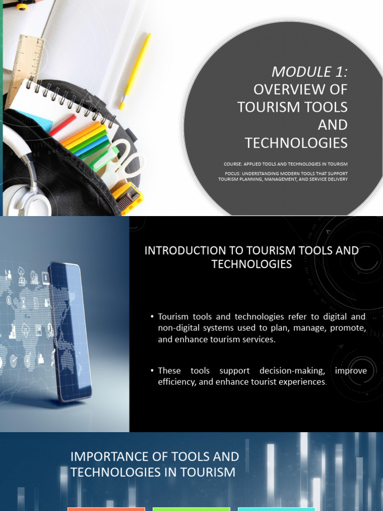 Module 1 Overview of Tourism Tools and Technologies | PDF | Tourism ...