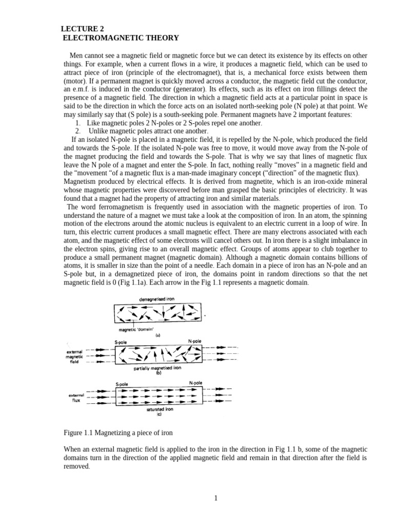 Lec 2 Electromagnetic Theory | PDF | Electromagnetic Induction | Inductance