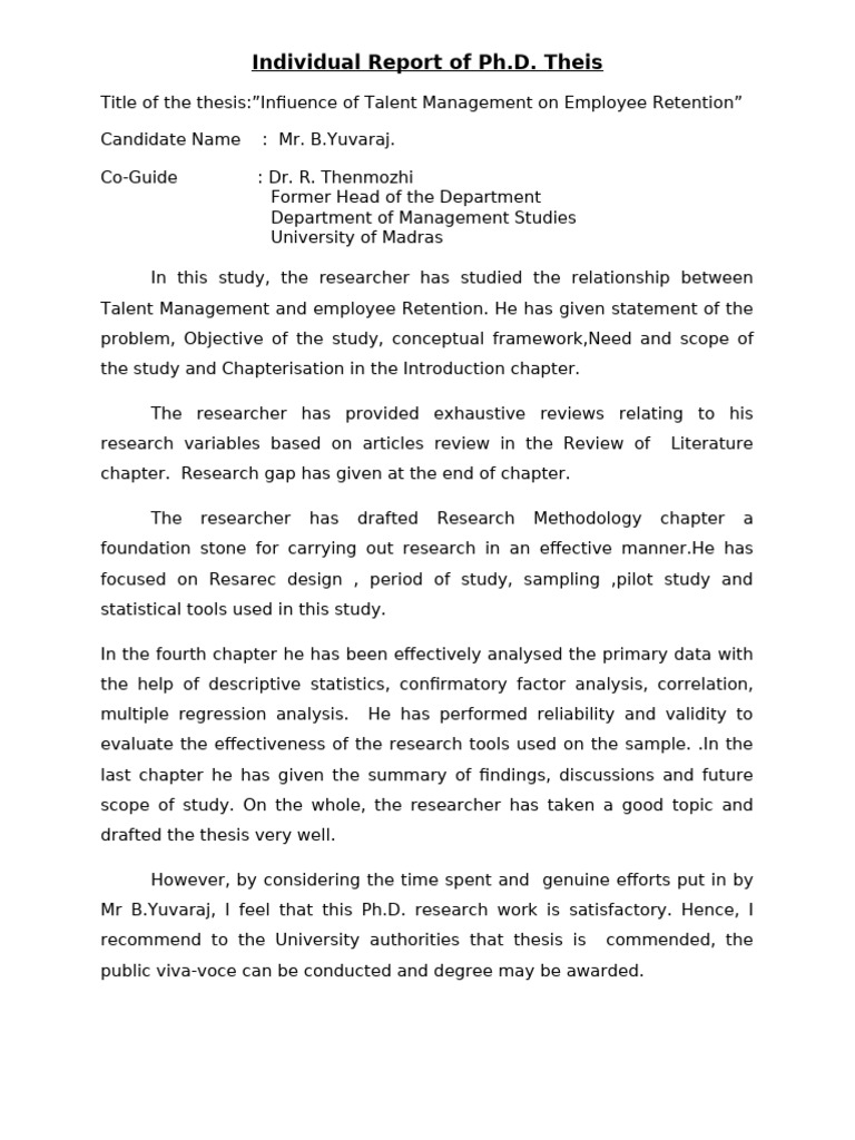 Individual Report - YUvaraj | PDF