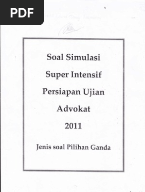 Soal Ujian Advokat 2019 Helmi Kediris