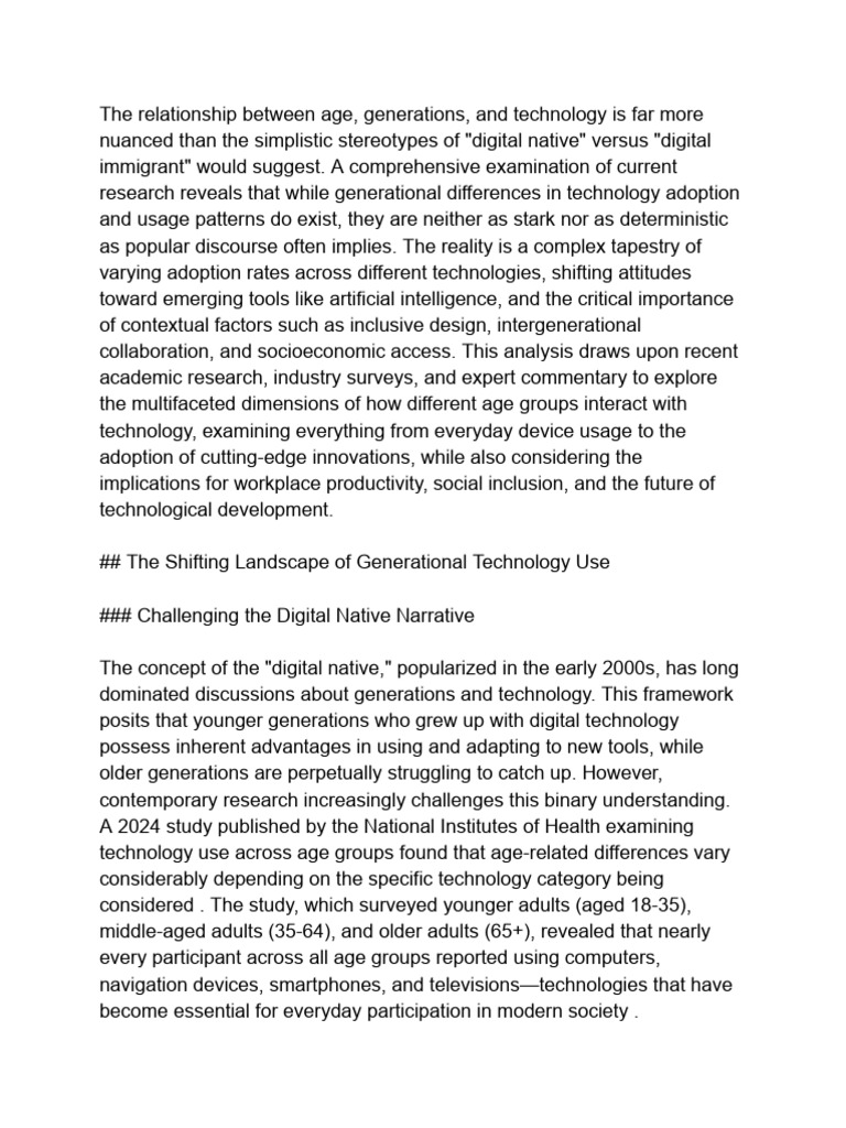 The Relationship Between Age, Generations, and Technology Is Far More ...