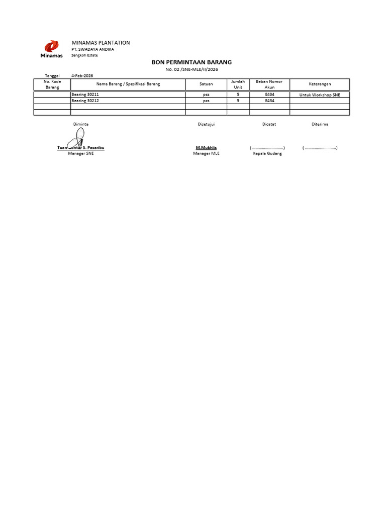 Format Bon Mle 2026 | PDF