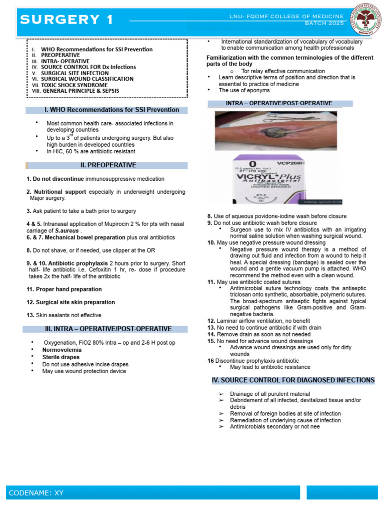 1.2 Surgical Infections Part 3 | PDF | Surgery | Wound