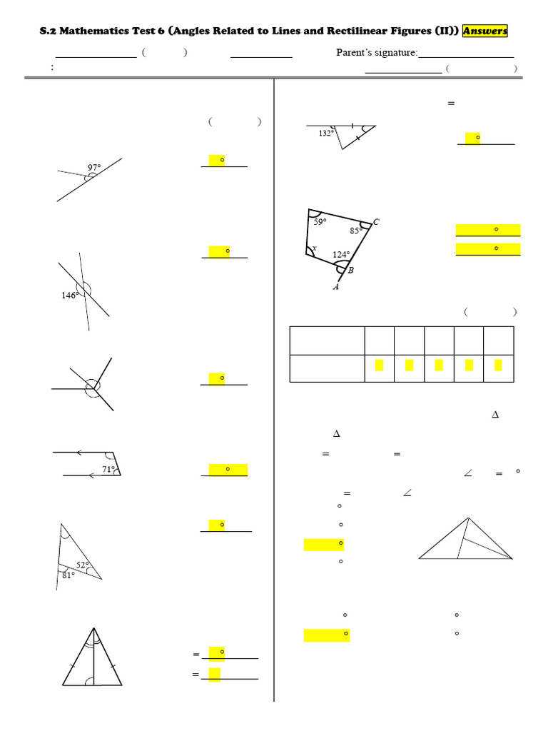 25s2t06 (Angles Related To Lines and Rectilinear Figures (II) ) - Ans ...