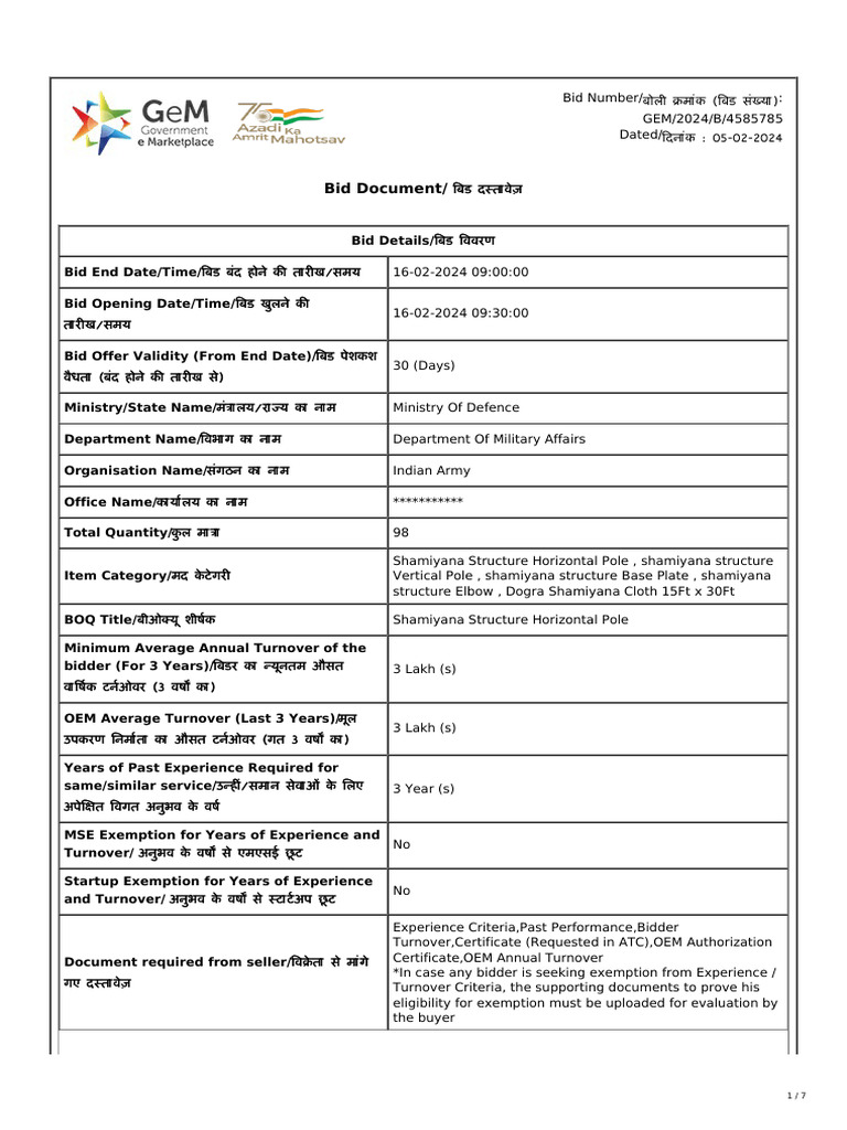 Bid Document | PDF | Accountant