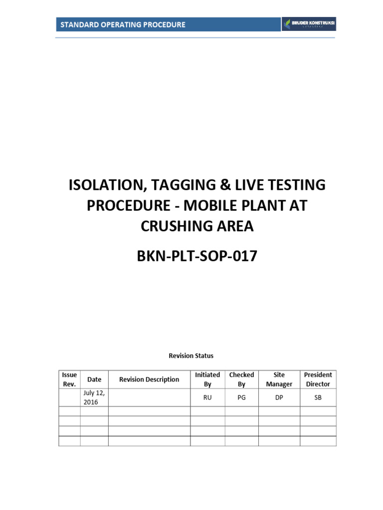 Isolation Procedure | PDF