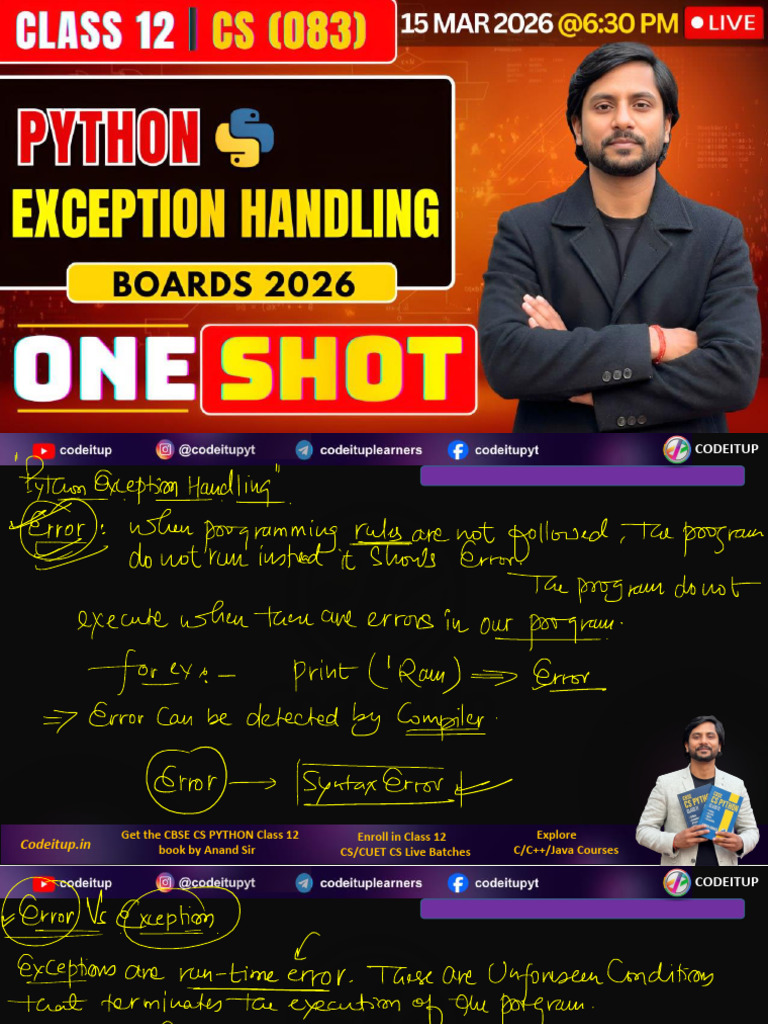 Day 04 Python Exception Handling | PDF | Systems Architecture | C++