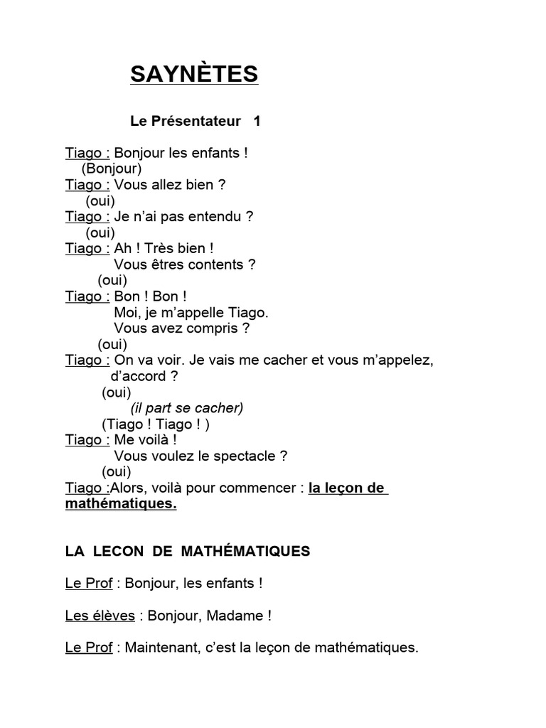 Saynetes | PDF