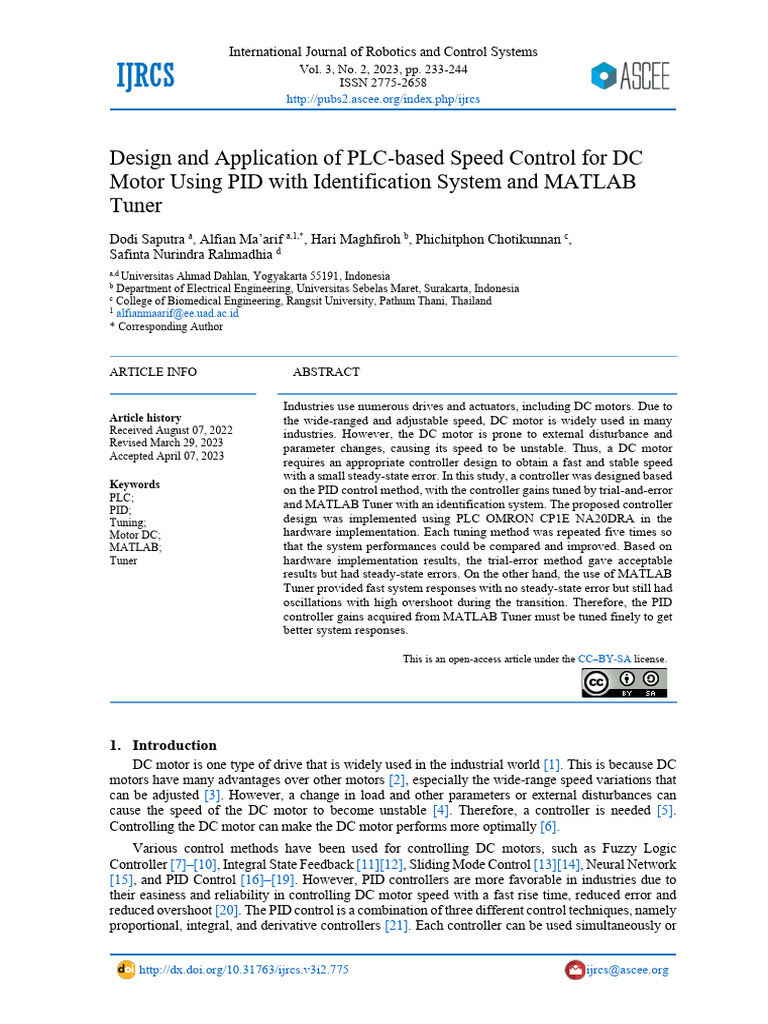 Design and Application of PLC-based Speed Control | PDF | Control ...