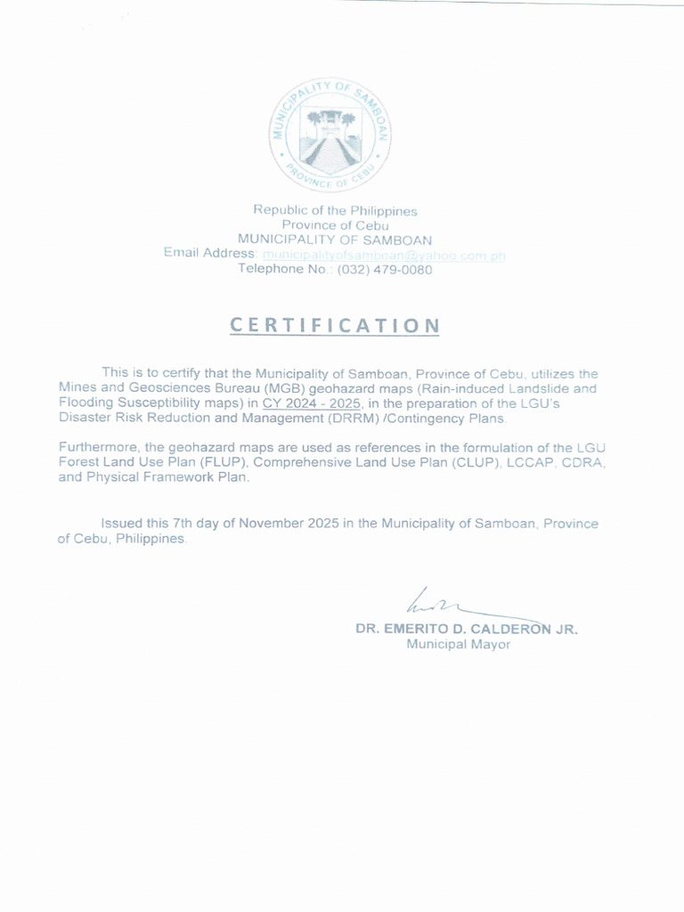 2 6 26 - 1 Lgu Certification For Rems02062026 | PDF