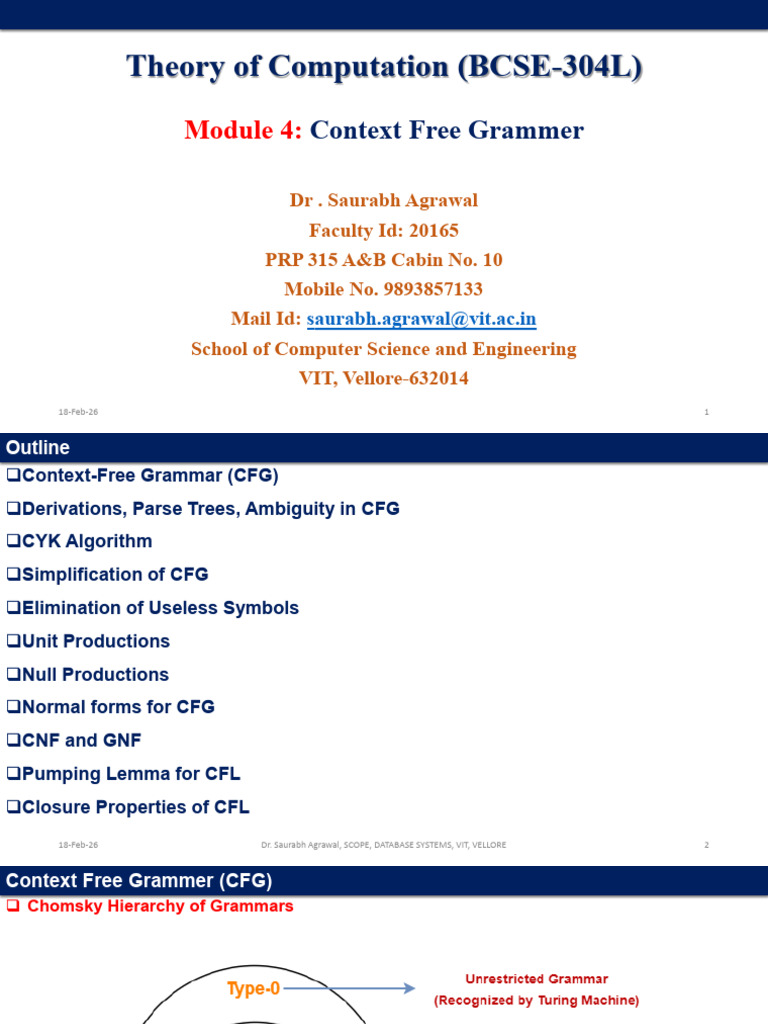 Module 4 ToC Lect 1 2 3 4 5 6 | PDF | Mathematical Logic | Linguistics
