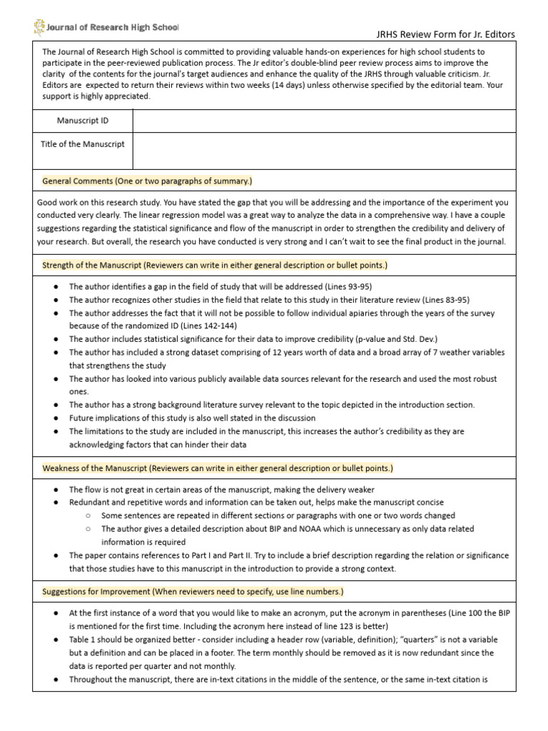 Evaluation Form Sample | PDF | Regression Analysis | Peer Review