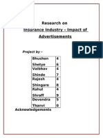 Research On Insurance Industry - Impact of Advertisements