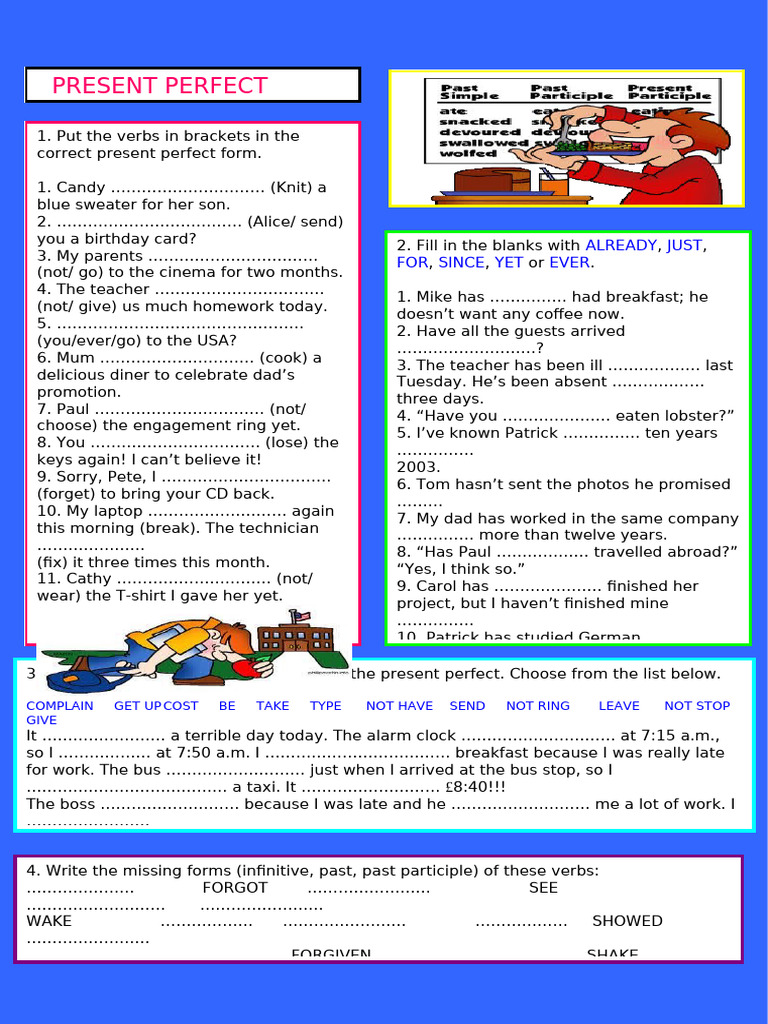 Present Perfect Review | PDF | Linguistics | Syntax