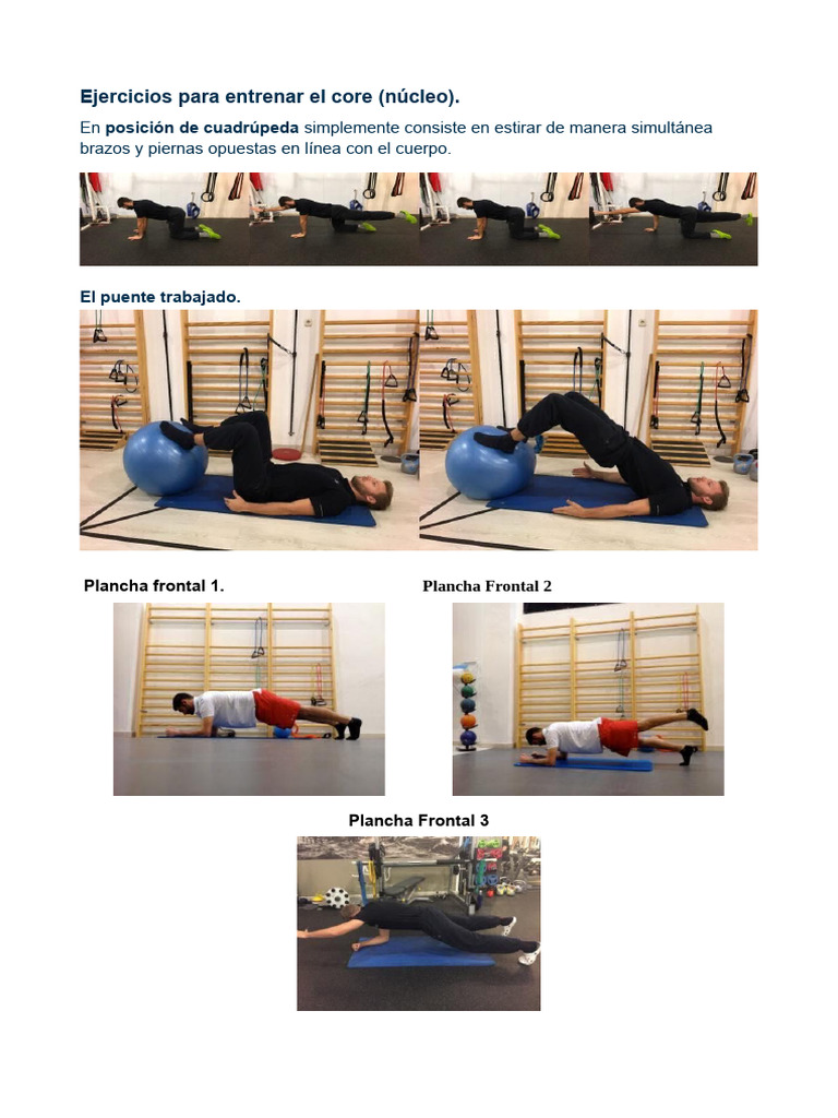 Ejercicios para Entrenar El Core (Núcleo) | PDF
