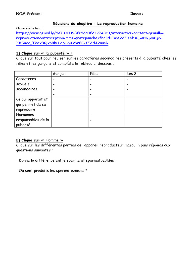 Révision Reproduction Pour Évaluation | PDF | Utérus | Femme