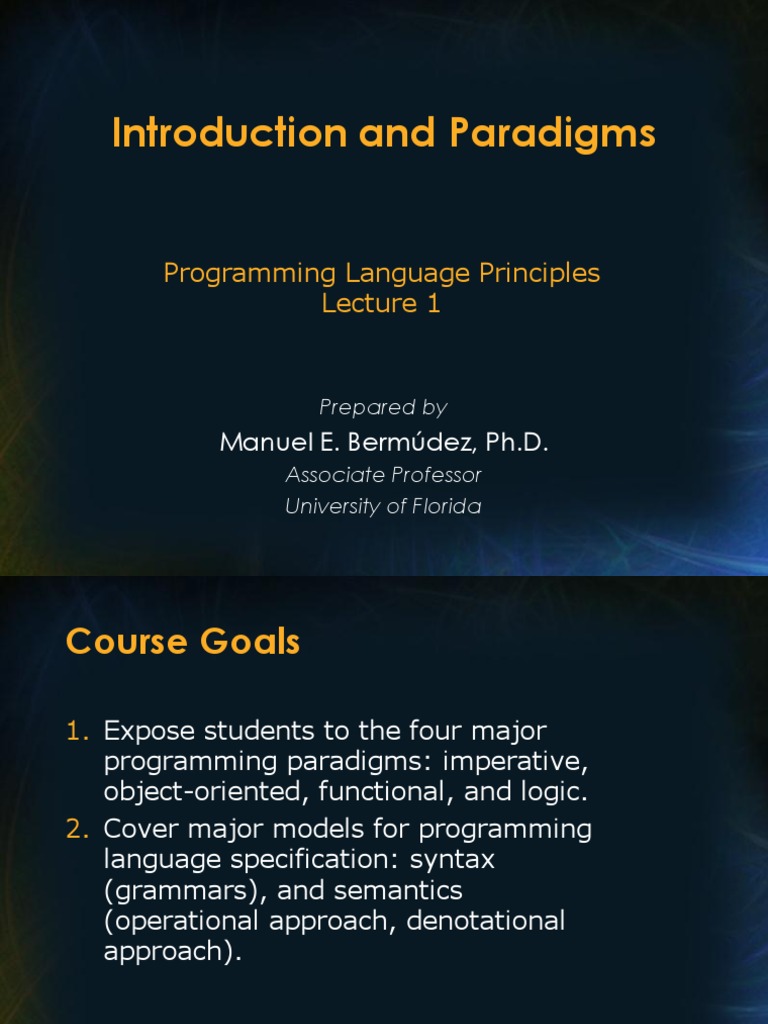 Introduction and Paradigms: Programming Language Principles | PDF ...