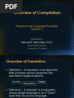 Overview of Compilation: Programming Language Principles