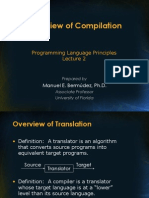 Overview of Compilation: Programming Language Principles