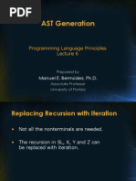 AST Generation: Programming Language Principles