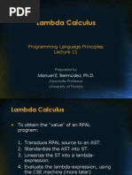 Lambda Calculus: Programming Language Principles