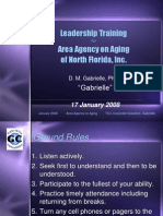Leadership Training Area Agency On Aging of North Florida, Inc