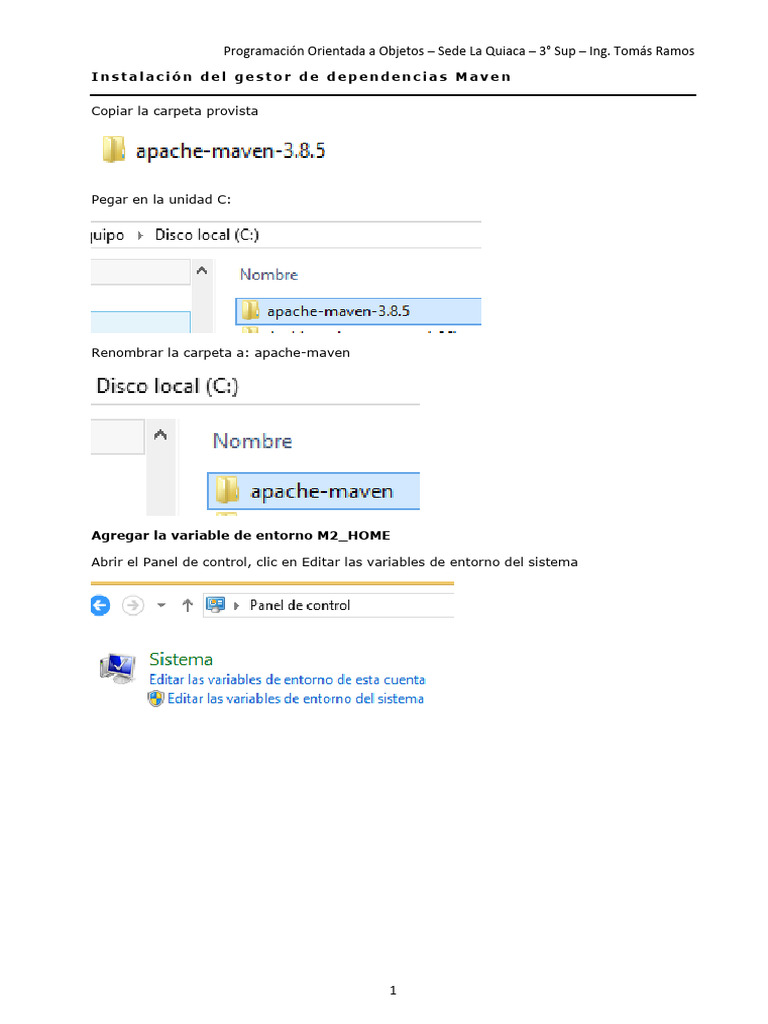 ProgOO-5-Tutorial Instalacion Maven y Sus Librerias | PDF | Software ...