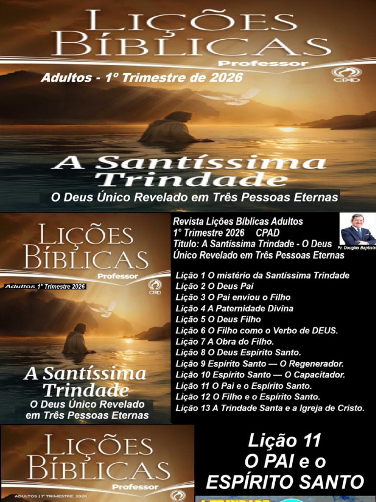 PDF Slides Lição 11, CPAD, O Pai e o Espírito Santo, 1Tr26 | PDF