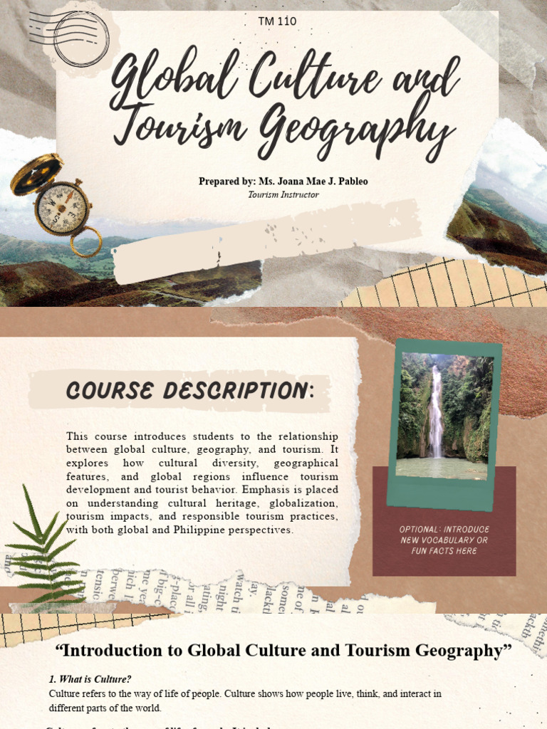 TM 110 - Global Culture and Tourism Geography | PDF | Tourism | Map