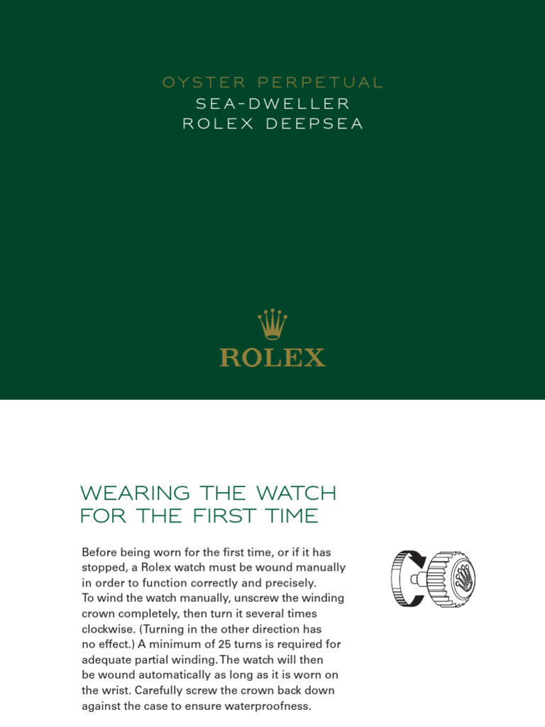 Rolex Sea-Dweller en | PDF | Watch | Underwater Diving